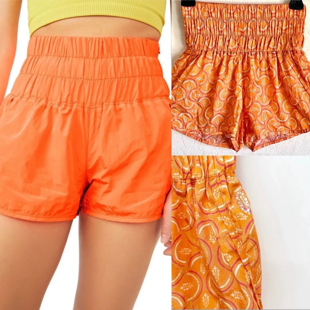 NWOT Free People’s The Way Home Printed Logo Shorts